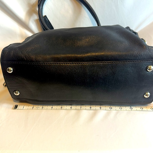 Michael Kors Black leather shoulder /handbag with Silver hardware - Picture 12 of 14
